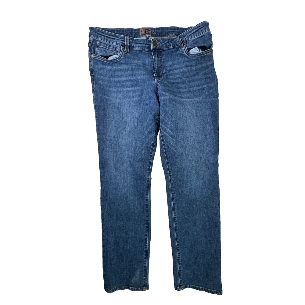 KUT from the Kloth Womens Size 14 Blue Denim Mid Rise Straight Leg Jeans